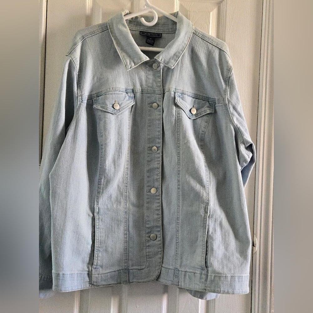 Charter Club 3X Light Blue Jean Jacket